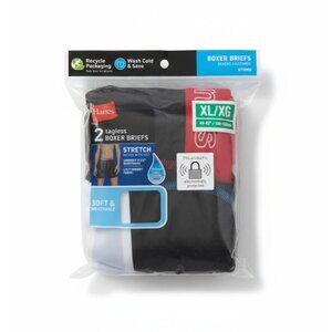 Hanes Mens Tagless XL Boxer Briefs 40-42" Cotton Stretch Soft & Breathable 4-Pac